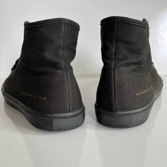 AllSaints Bryce Black High Top Sneakers – Men’s Size US 8 / EU 41 - Picture 6 of 8